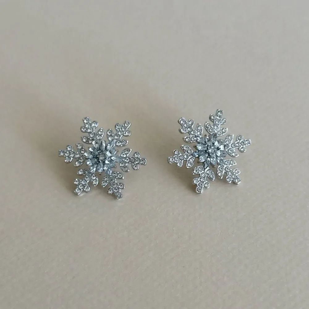 Snowflake earrings S790 - Picture 1 of 3